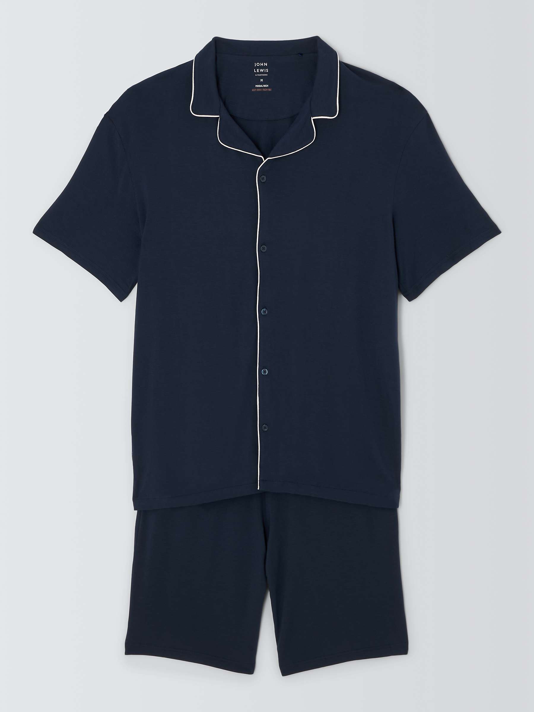 Buy John Lewis Modal Pyjama Short Set, Blue Online at johnlewis.com