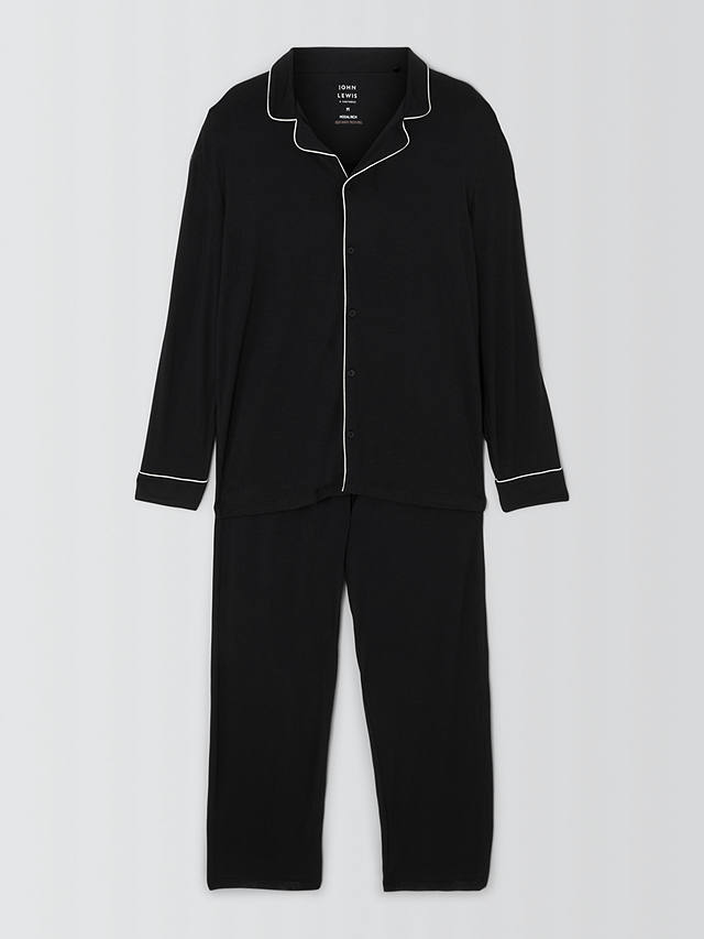 John Lewis Modal Pyjama Set, Black