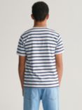 GANT Kids' Stripe Short Sleeve T-Shirt, Blue/White