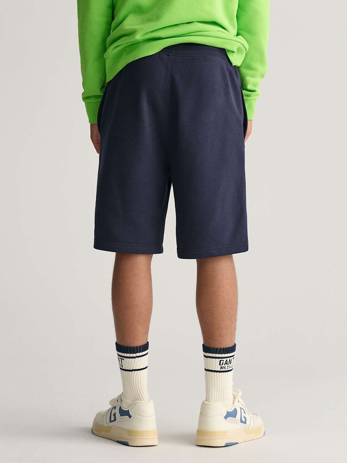 Buy GANT Kids' Shield Jogger Shorts, Navy Online at johnlewis.com