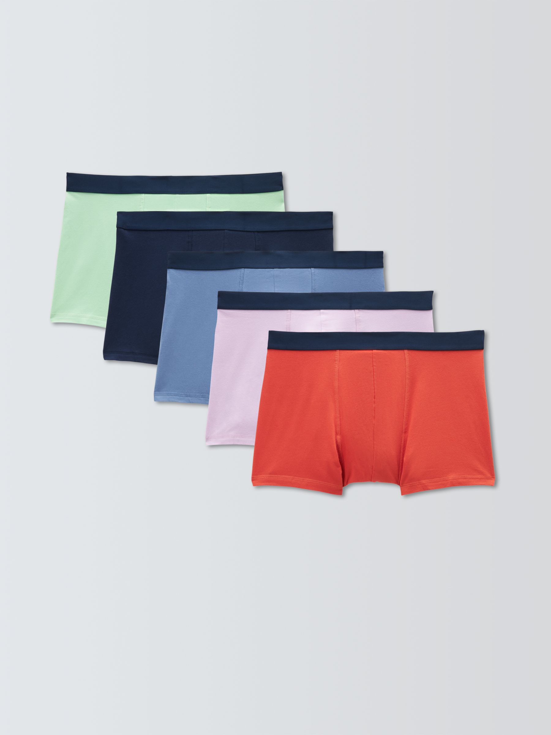 John Lewis ANYDAY Cotton Trunks, Pack of 5, Multi, XL