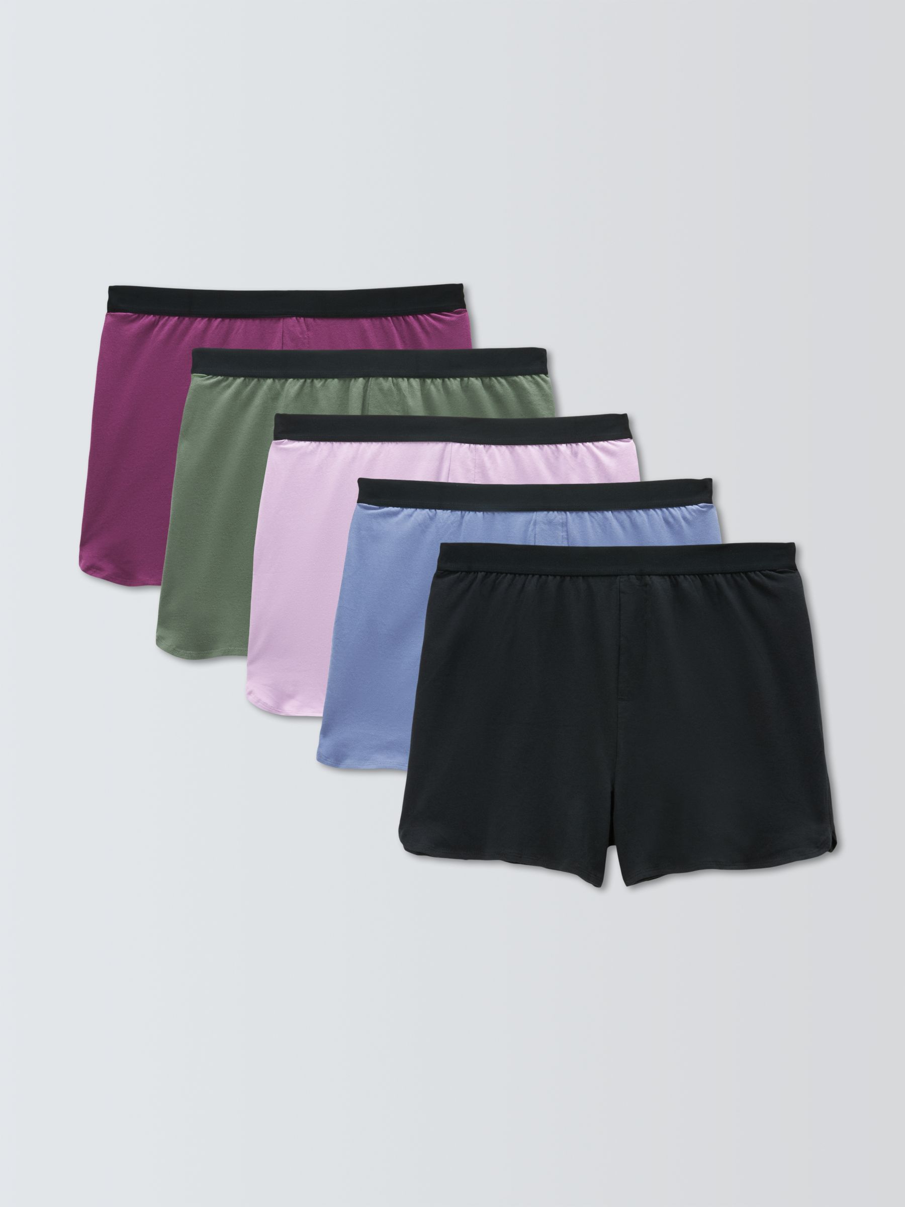 John Lewis ANYDAY Cotton Boxers, Pack of 5, Plain, XL