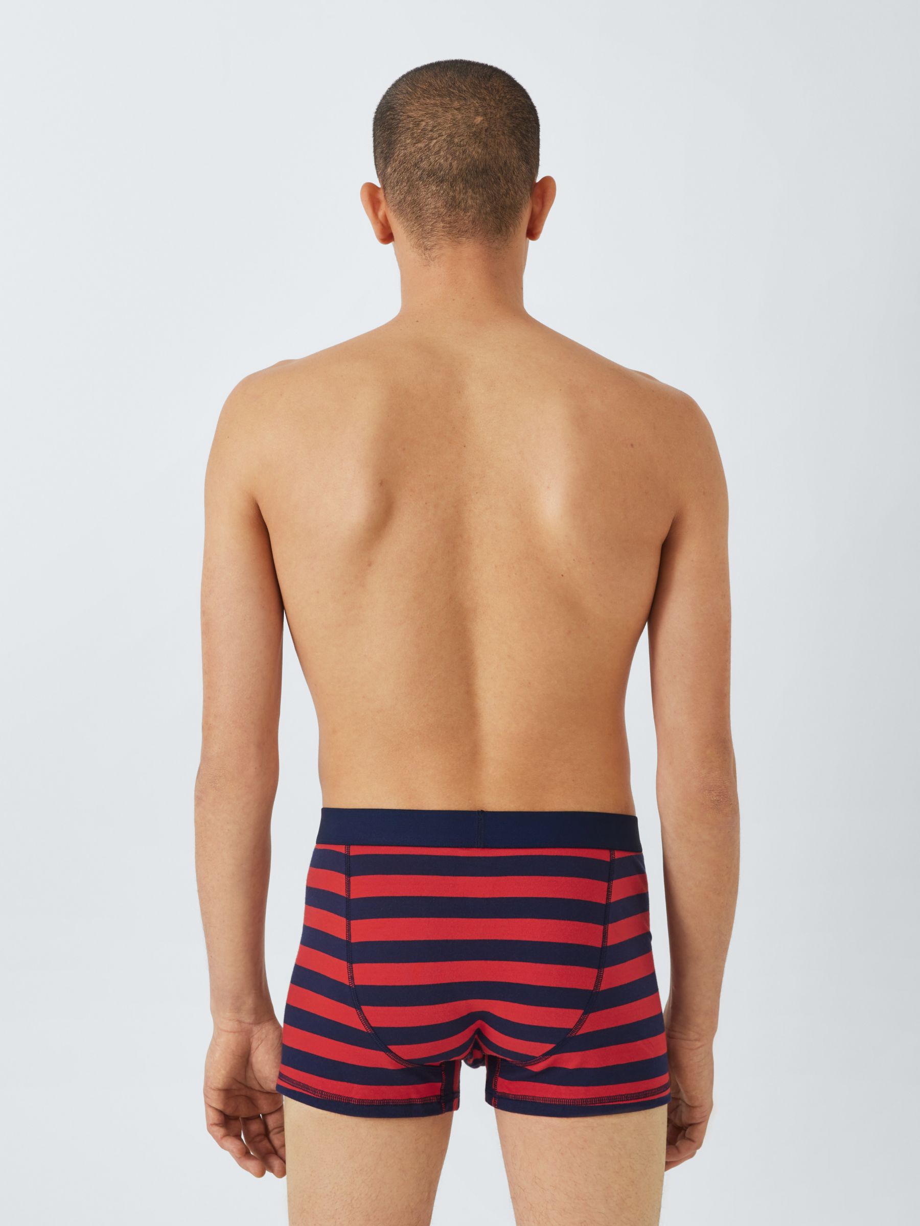 John Lewis ANYDAY Cotton Trunks, Pack of 5, Rugby Stripe, XL
