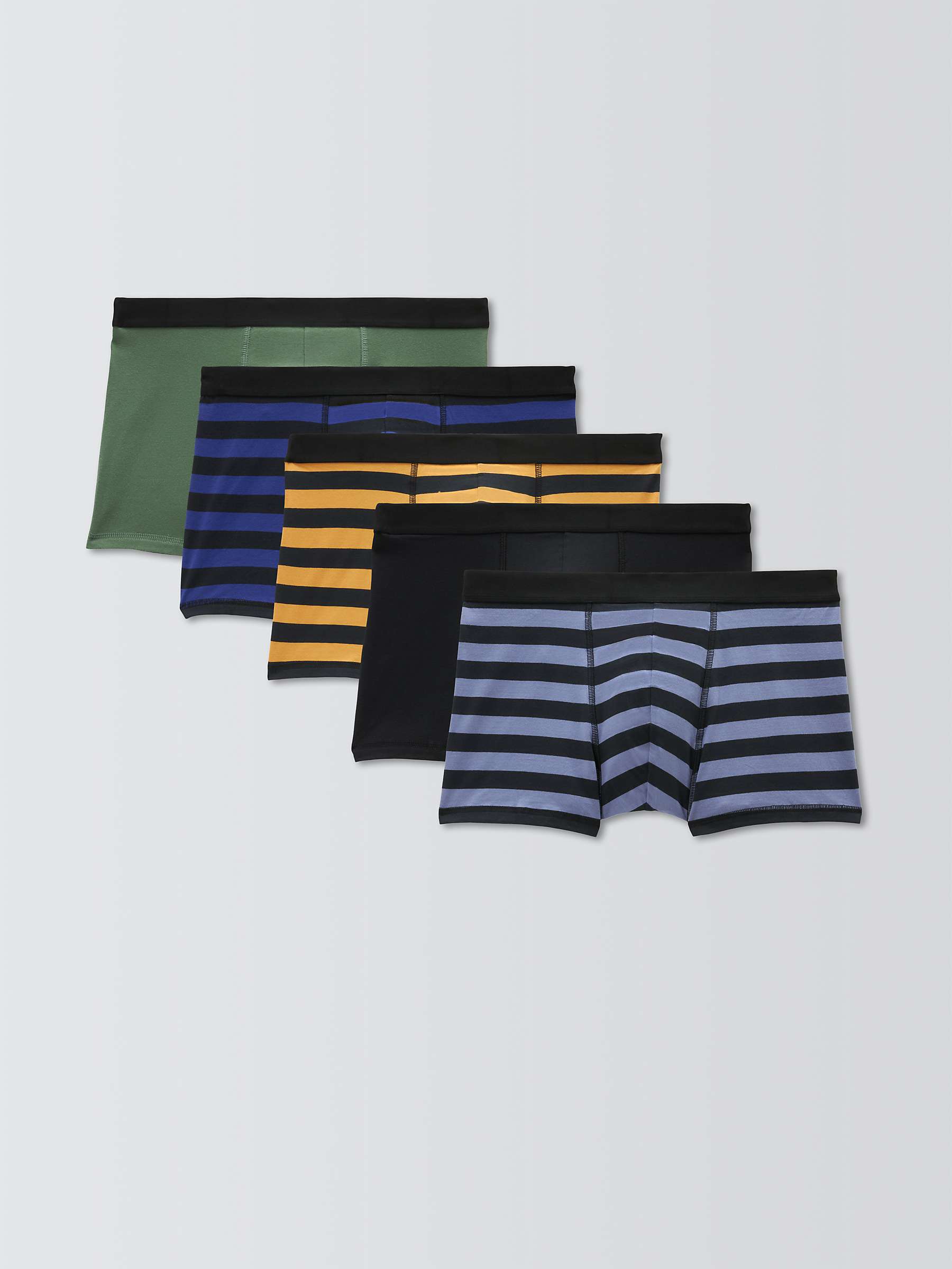 Buy John Lewis ANYDAY Cotton Trunks, Pack of 5, Stripe/Plain Mix Online at johnlewis.com