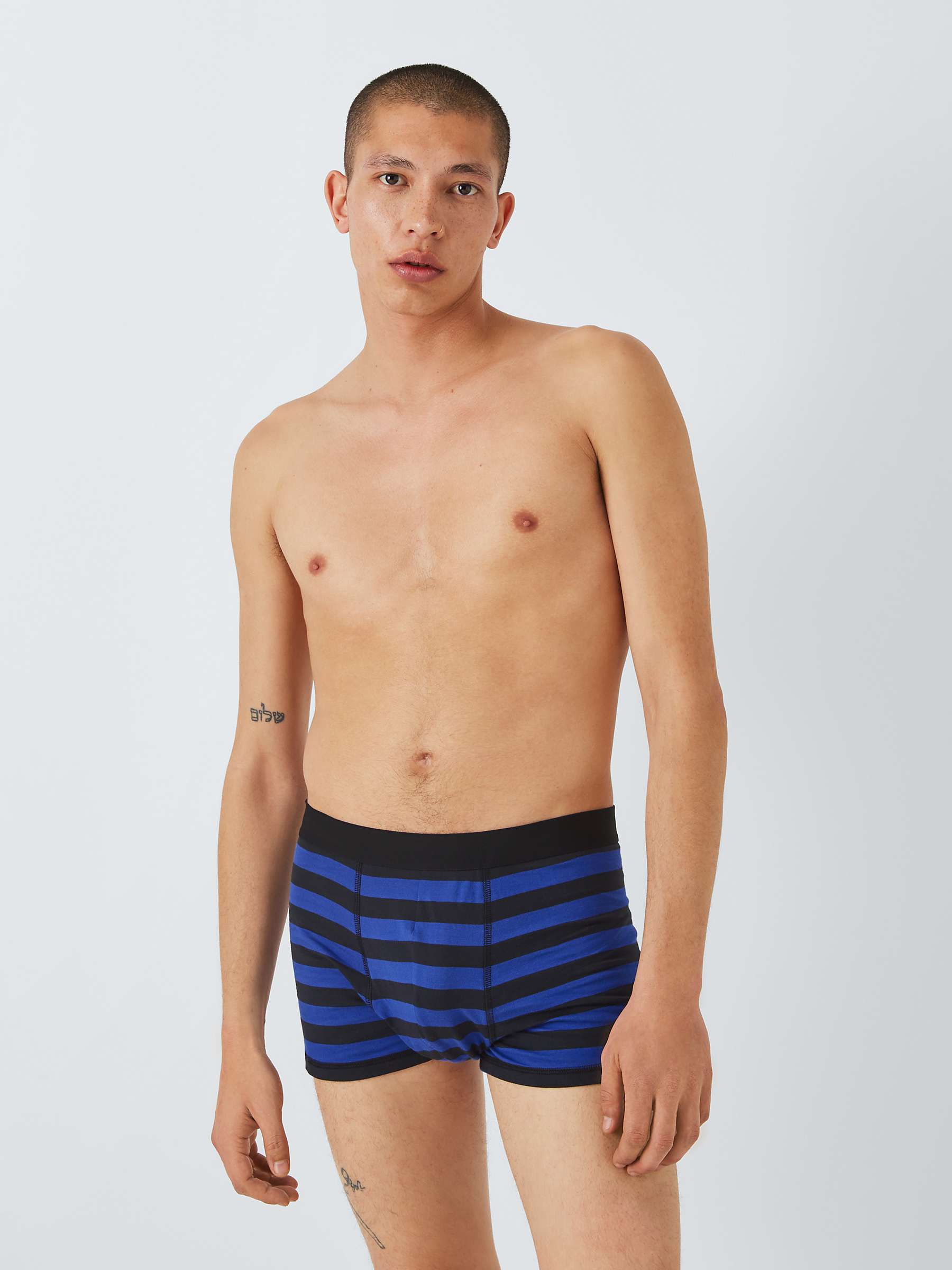 Buy John Lewis ANYDAY Cotton Trunks, Pack of 5, Stripe/Plain Mix Online at johnlewis.com