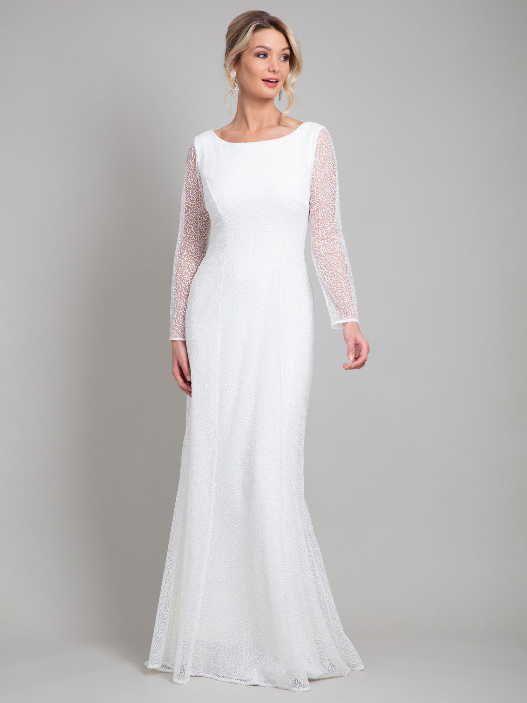 Alie Street Iris Sparkle Wedding Gown, White at John Lewis & Partners