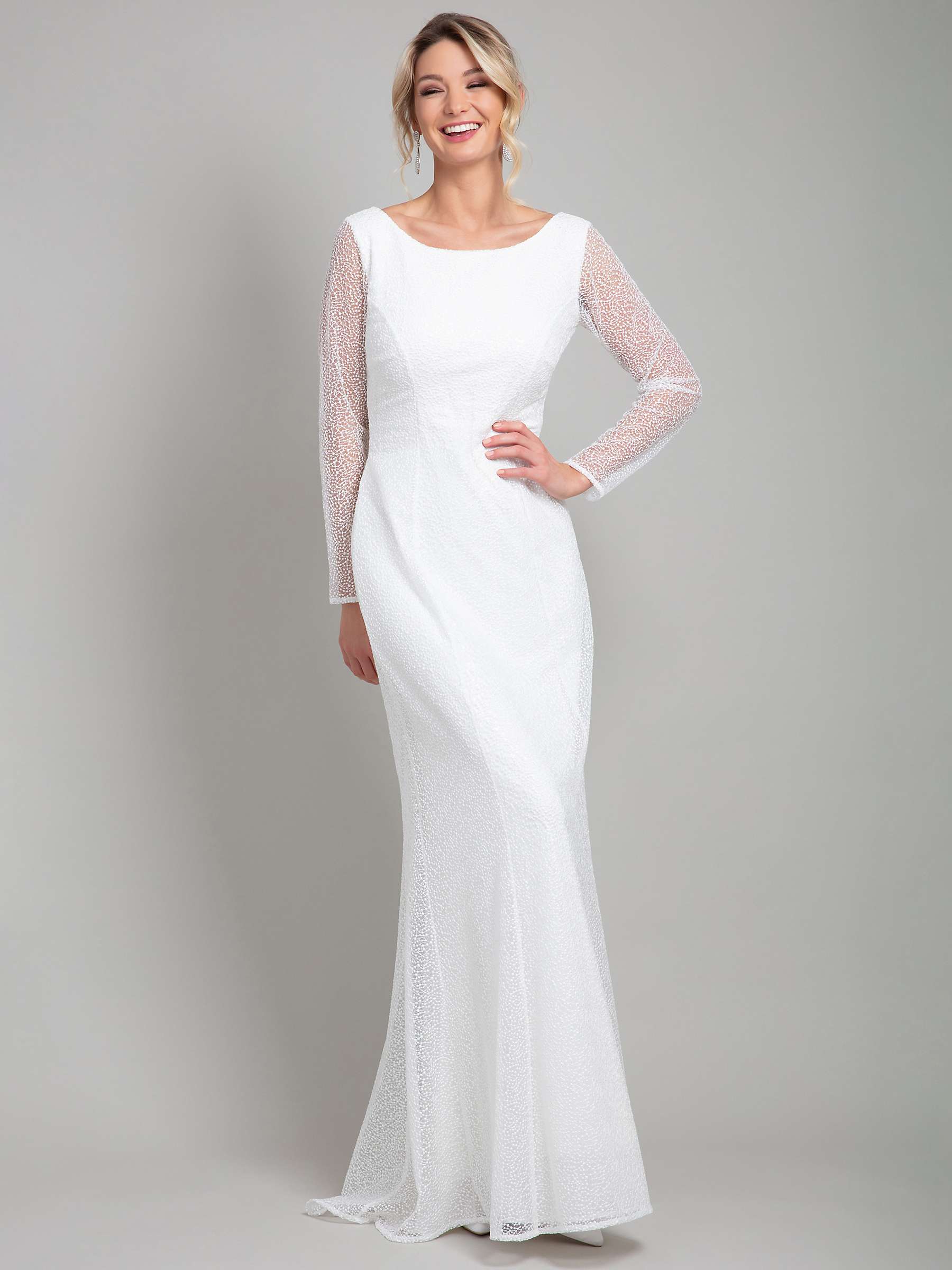 Buy Alie Street Iris Sparkle Wedding Gown, White Online at johnlewis.com