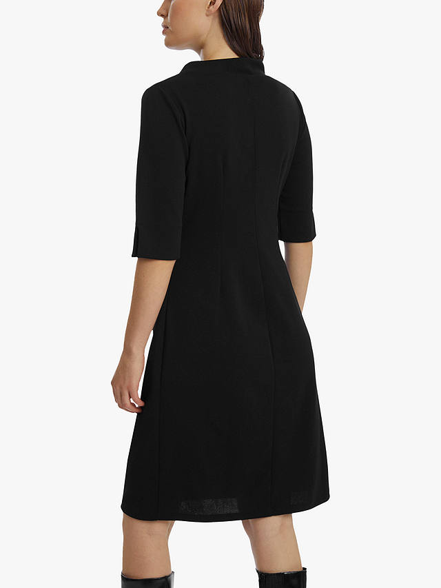 James Lakeland Eyelet High Collar Mini Dress, Black