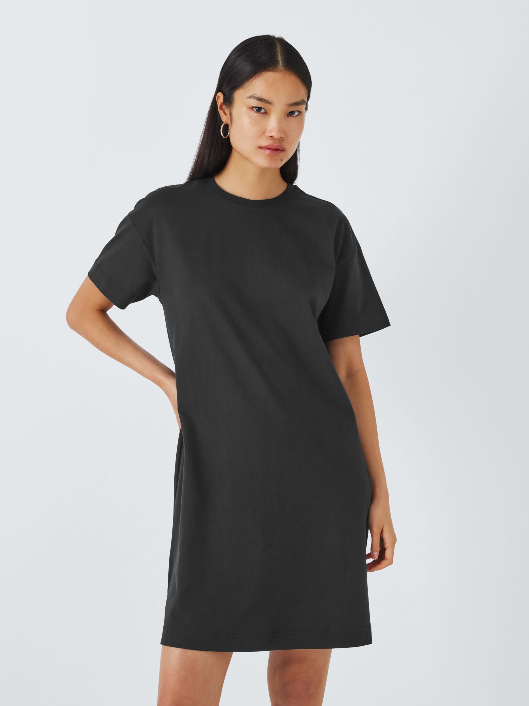 John Lewis ANYDAY Jersey Mini Dress, Black at John Lewis & Partners