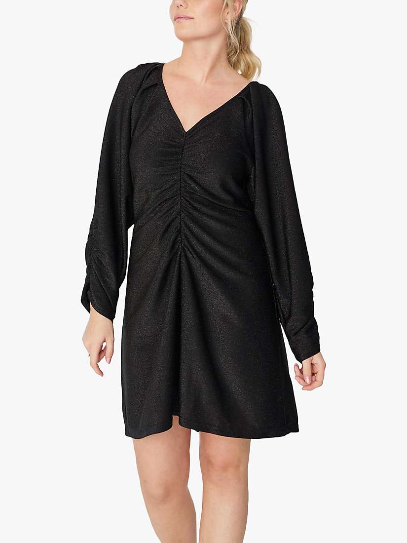 Buy A-VIEW Eva Sparkle Mini Dress, Black Online at johnlewis.com