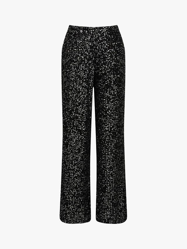 A-VIEW Alexi Sequin Trousers, Black