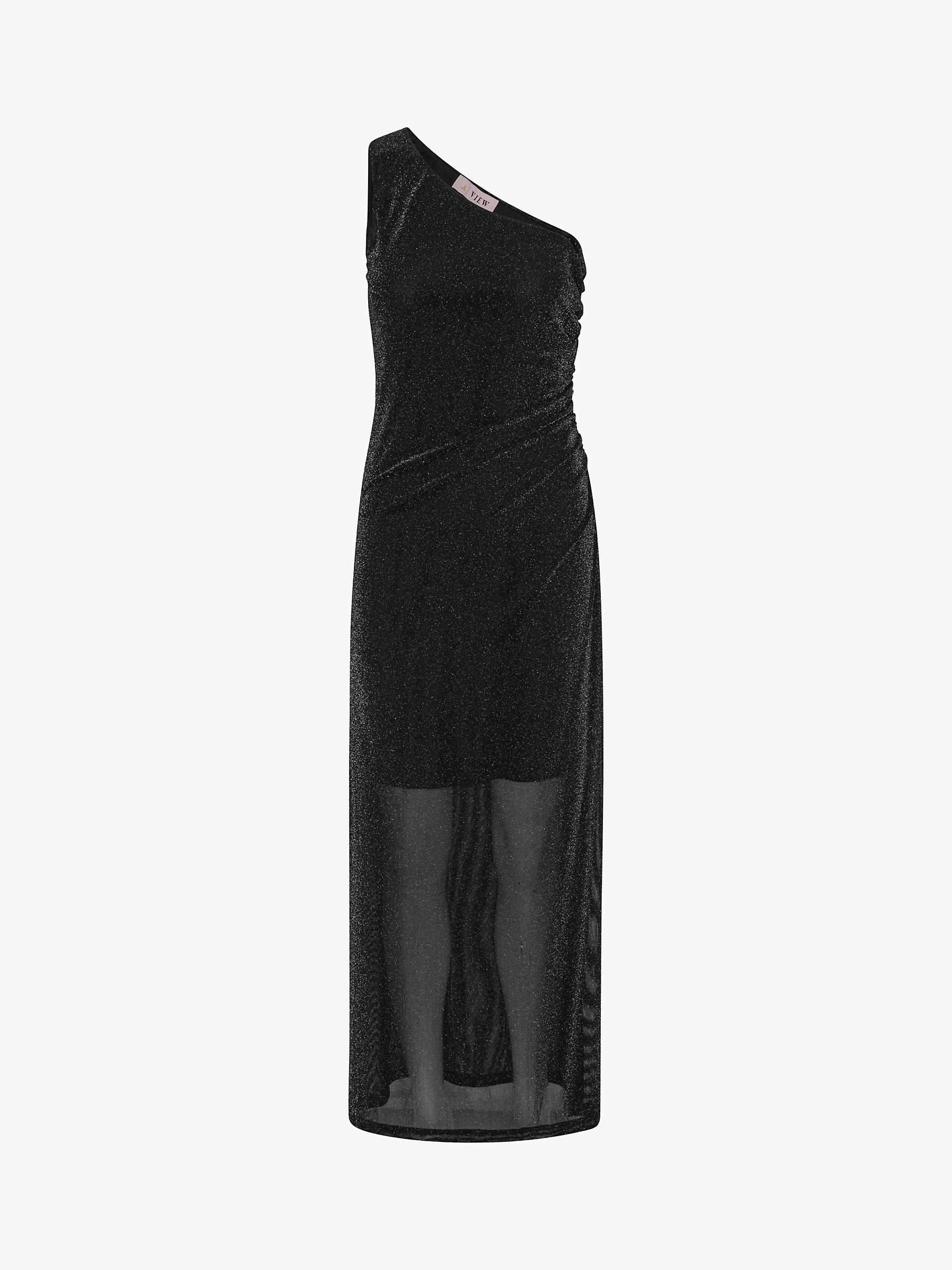 A-VIEW Passion Side Slit Maxi Dress, Black at John Lewis & Partners