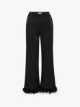 A-VIEW Brody Feather Detail Trousers, Black