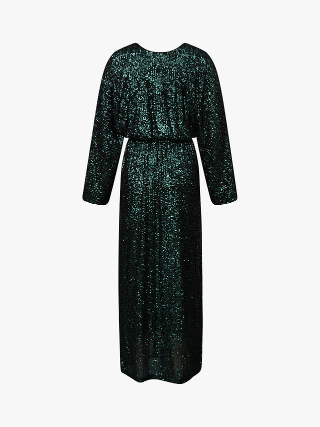 A-VIEW Alexi Sequin Maxi Dress, Dark Green, Dark Green