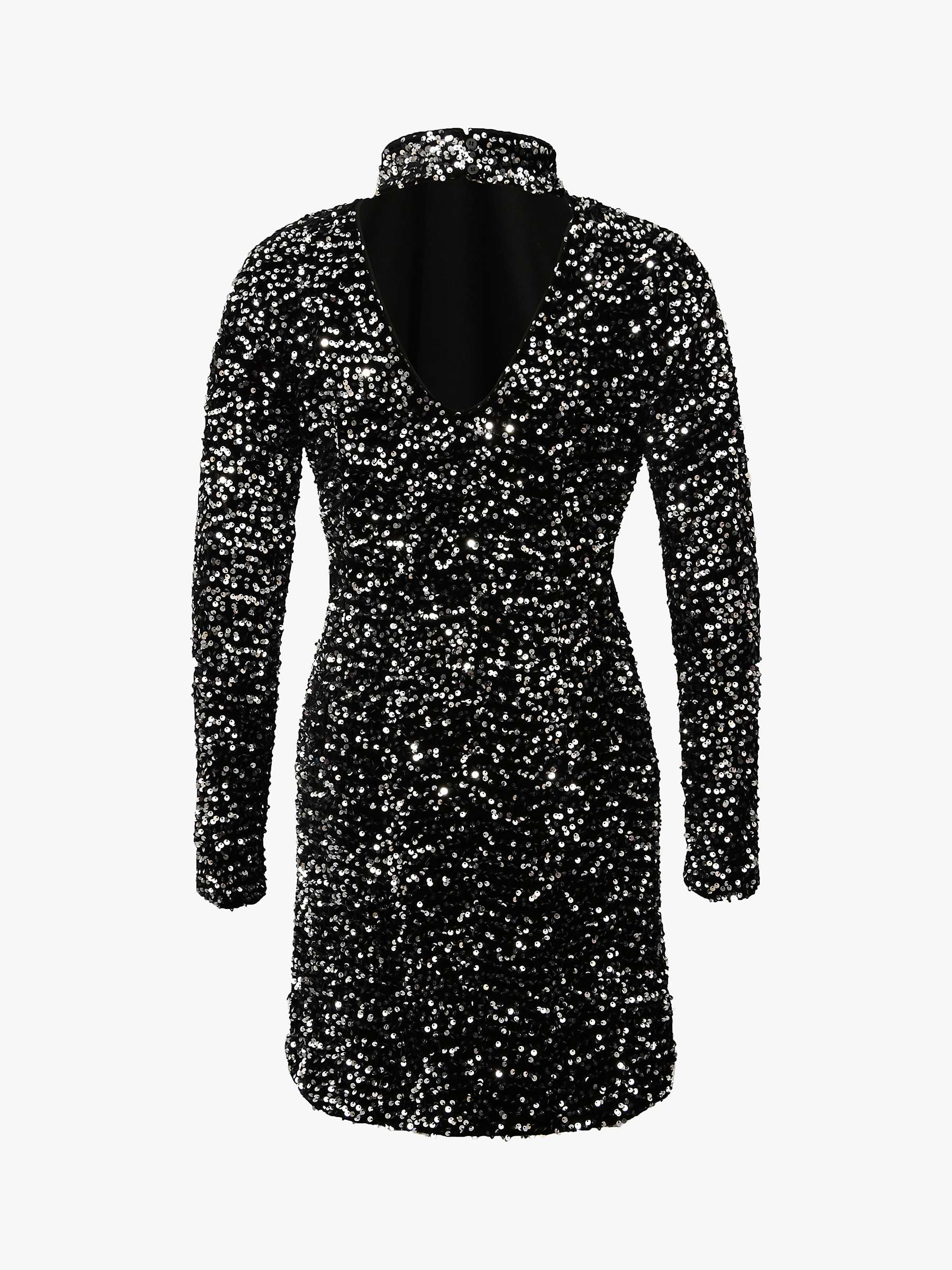 Buy A-VIEW Silla Sequin Mini Dress, Silver Online at johnlewis.com