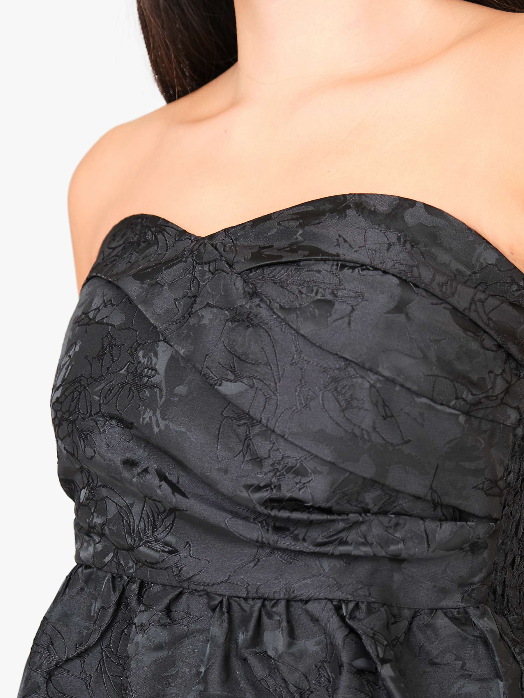 Buy A-VIEW Aria Strapless Peplum Top, Black Online at johnlewis.com