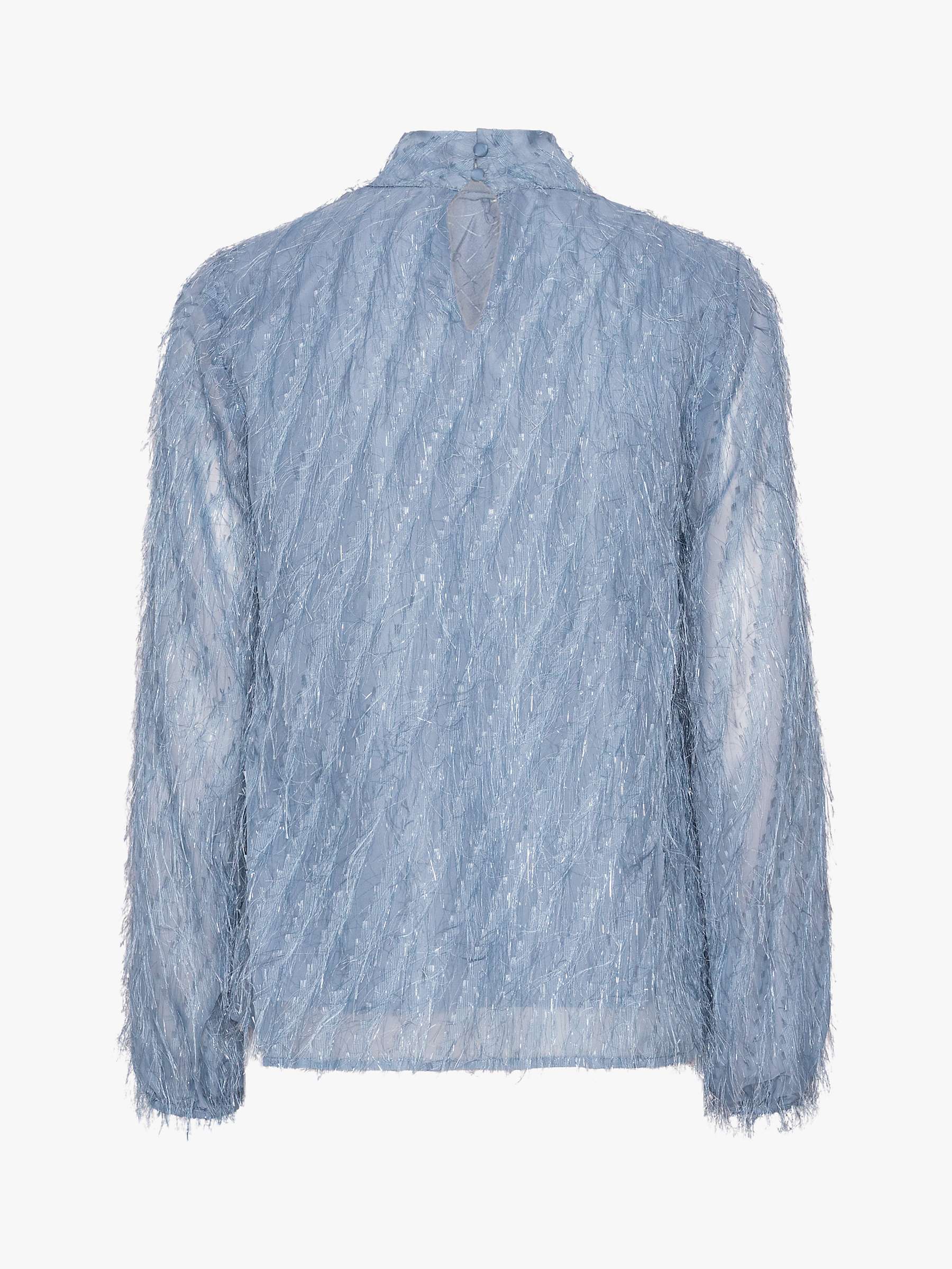 Buy A-VIEW Aiden Long Sleeve Embellished Blouse, Light Blue Online at johnlewis.com
