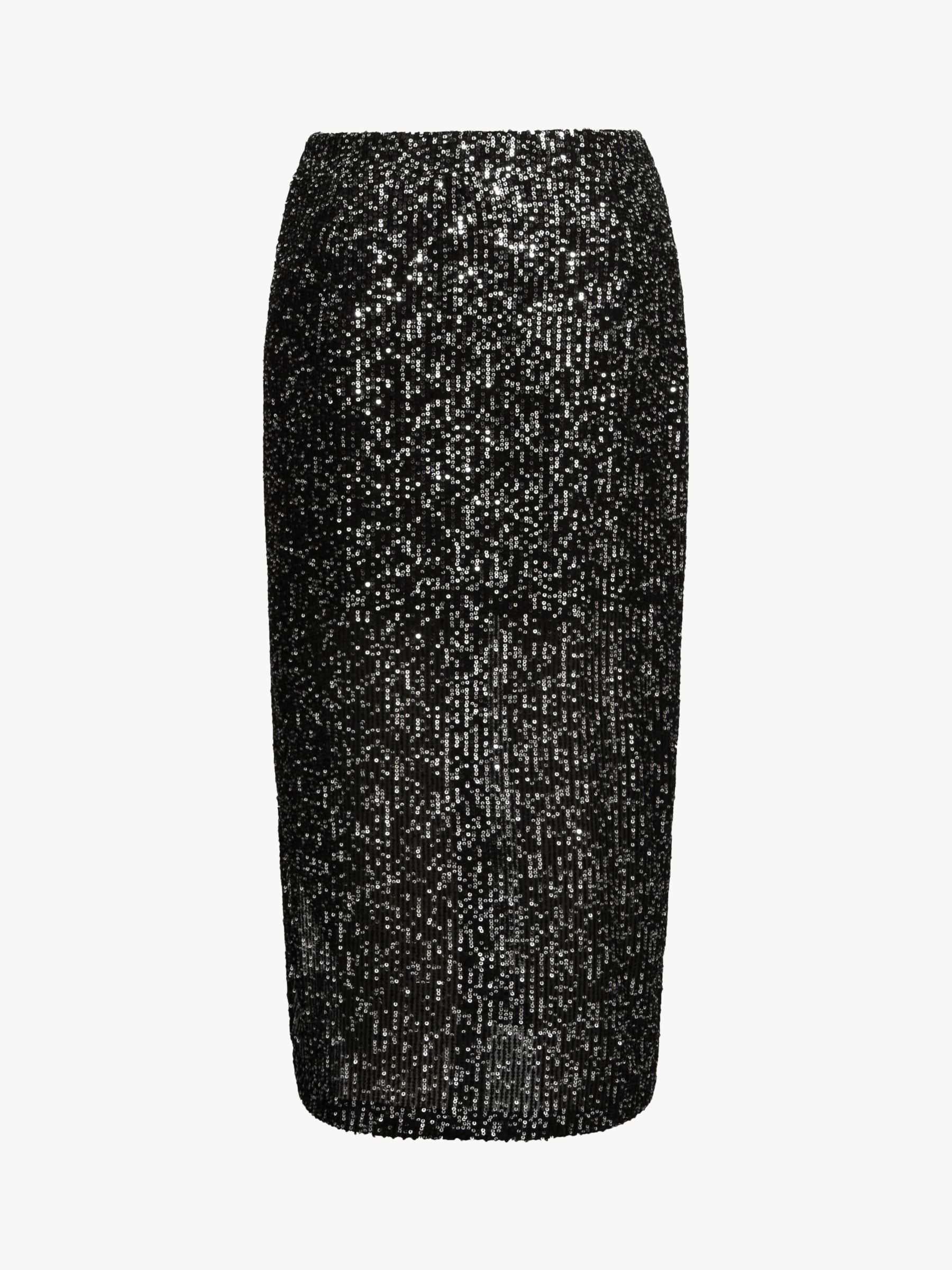 Buy A-VIEW Alexi Midi Skirt, Black Online at johnlewis.com