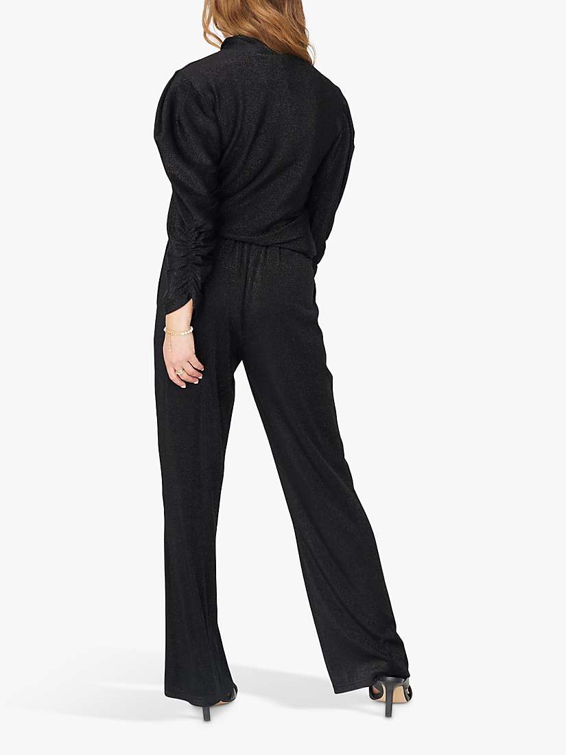 Buy A-VIEW Eva Loose Trousers, Black Online at johnlewis.com