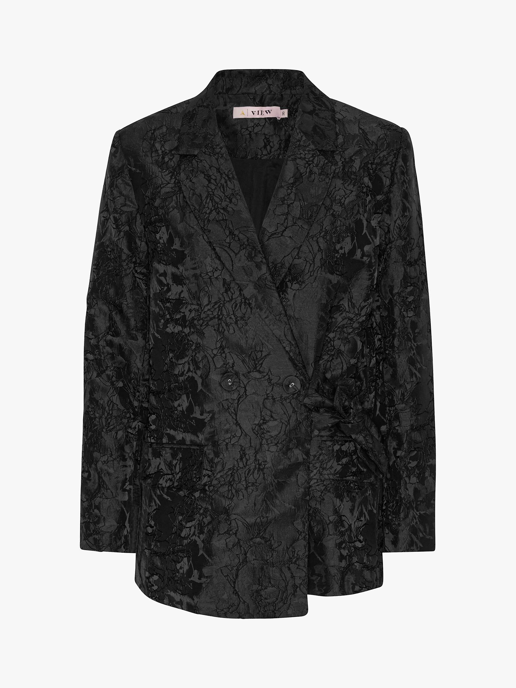 Buy A-VIEW Aria Double Breasted Blazer, Black Online at johnlewis.com