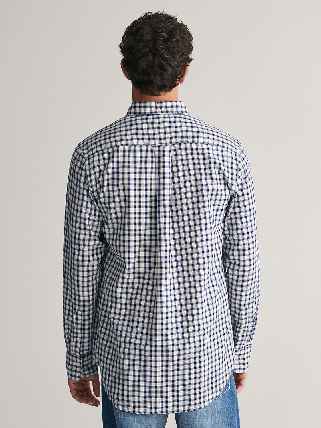 Buy GANT Regular Oxford Check Shirt, Blue/Multi Online at johnlewis.com