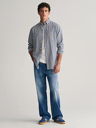 GANT Regular Oxford Check Shirt, Blue/Multi