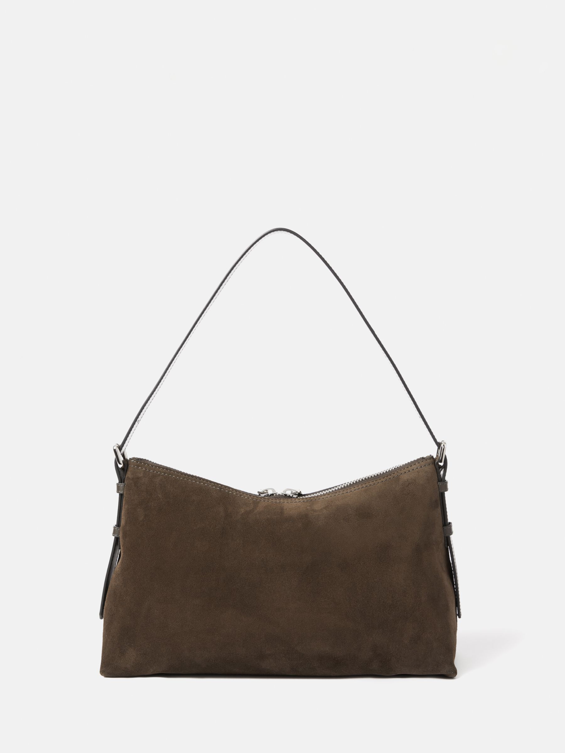 Jigsaw Small Suede Trafalgar Bag Khaki at John Lewis Partners