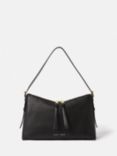 Jigsaw Small Leather Trafalgar Bag, Black