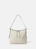 Jigsaw Large Pebble Leather Trafalgar Shoulder Bag, White