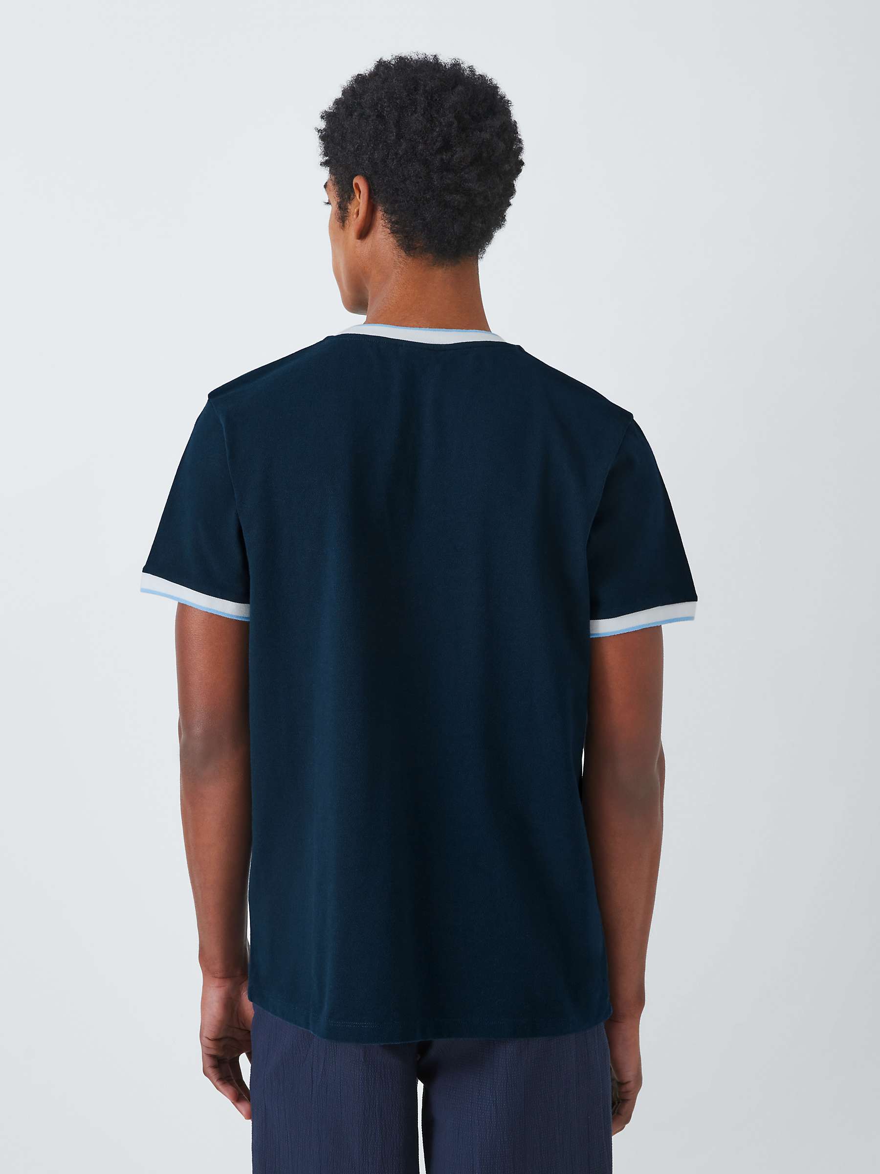 Buy Kin Contrast Trim Textured T-Shirt Online at johnlewis.com
