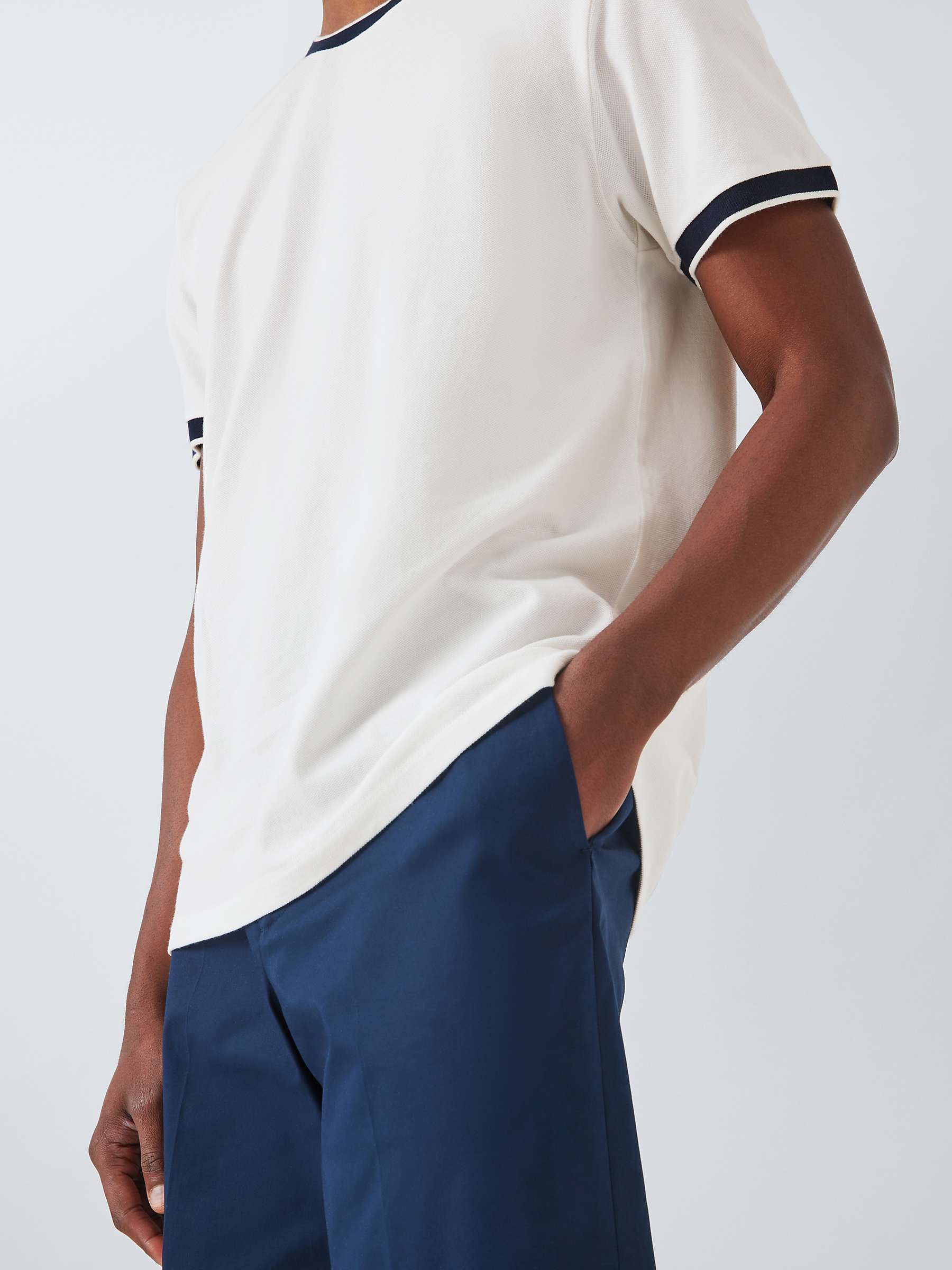 Buy Kin Contrast Trim Textured T-Shirt Online at johnlewis.com