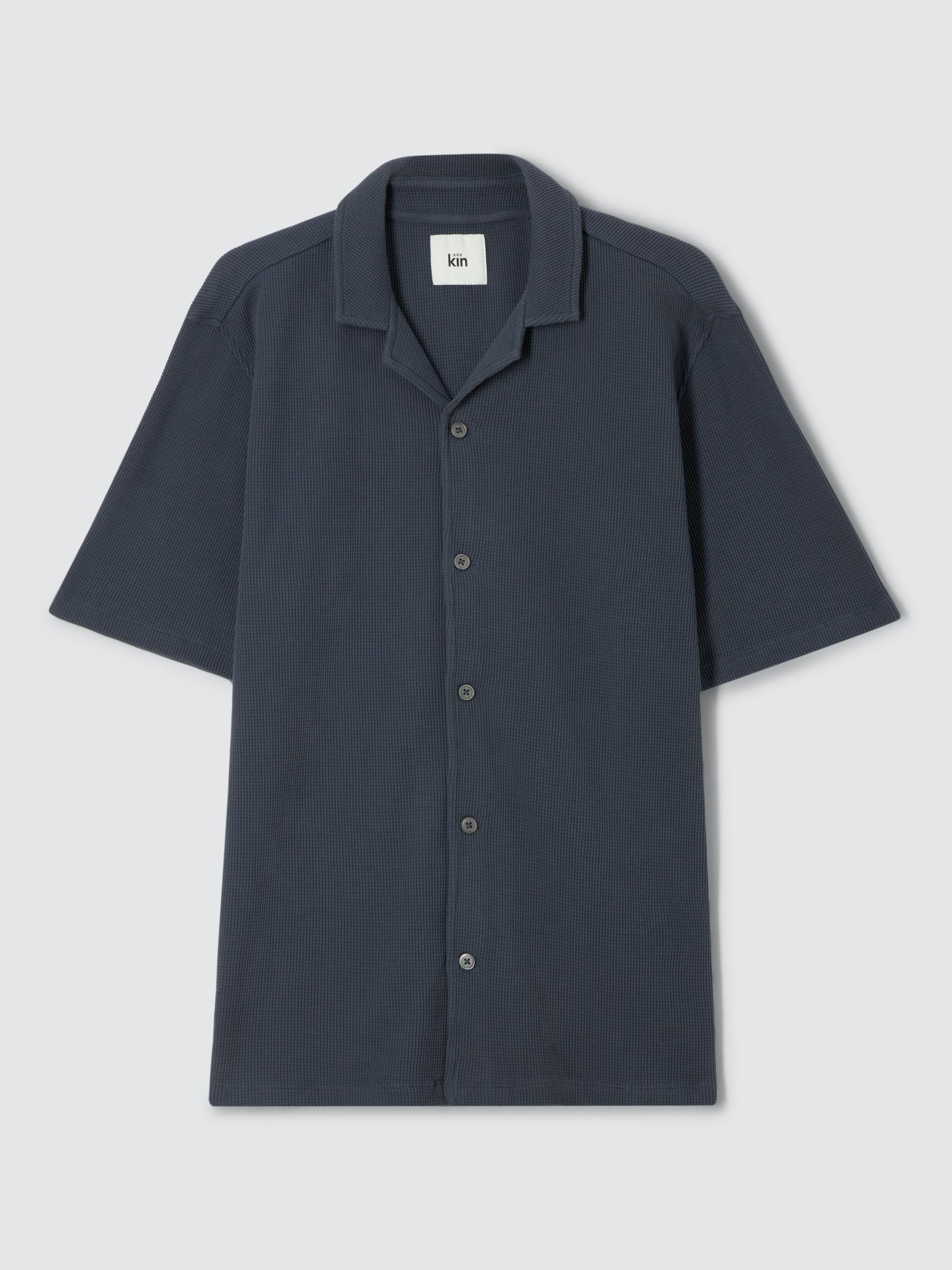Kin Revere Collar Jersey Shirt , Ombre Blue, XXL