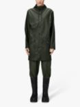 Rains Unisex Waterproof Long Rain Jacket, 03 Green