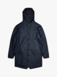 Rains Unisex Waterproof Long Rain Jacket, 47 Navy