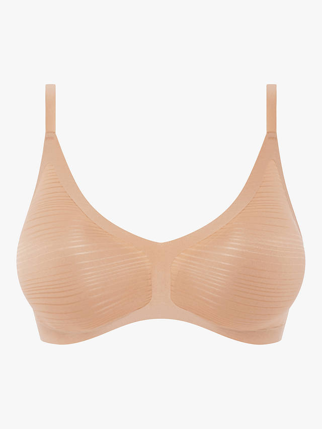 Chantelle Soft Stretch Stripes Bralette, Clay Nude at John Lewis & Partners