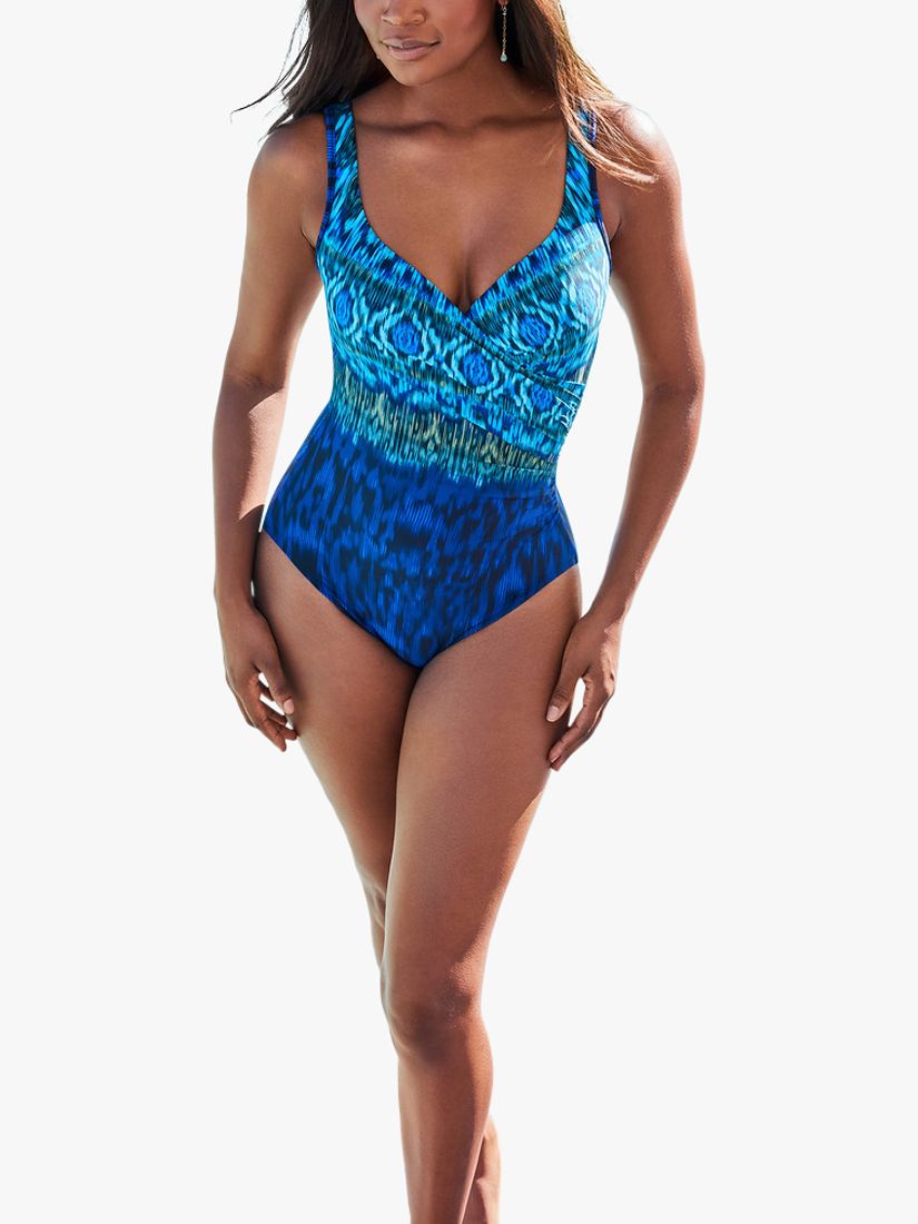 Miraclesuit It's A Wrap Alhambra Swimsuit, Teal, 10