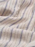 Piglet in Bed Ticking Stripe Linen Flat Sheet, Dusk Blue