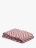 Piglet in Bed Gingham Linen Bedding, Mineral Red