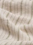Piglet in Bed Ticking Stripe Linen Flat Sheet