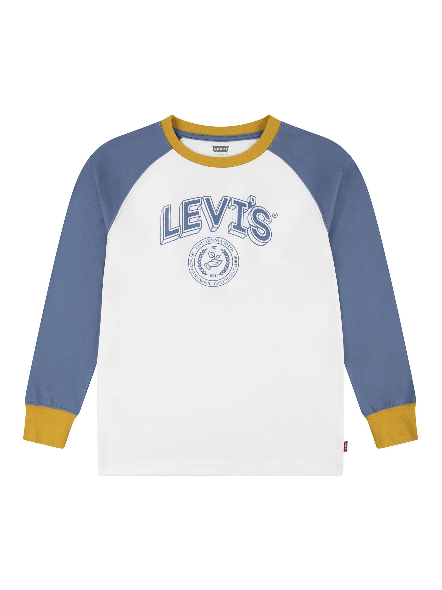 Buy Levi's Kids' Prep Logo Crew Neck Long Sleeve T-Shirt, Cloud Dancer Online at johnlewis.com
