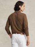 Polo Ralph Lauren Custom Slim Fit Long Sleeve Polo Shirt, Brown Chocolate