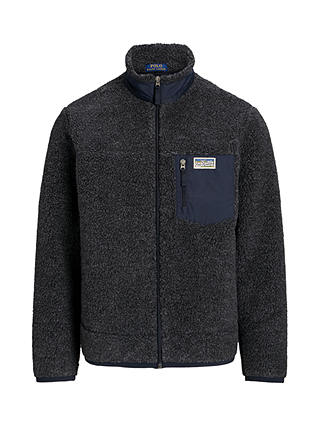 Polo Ralph Lauren Pile Fleece Jacket, Aviator Navy Marl
