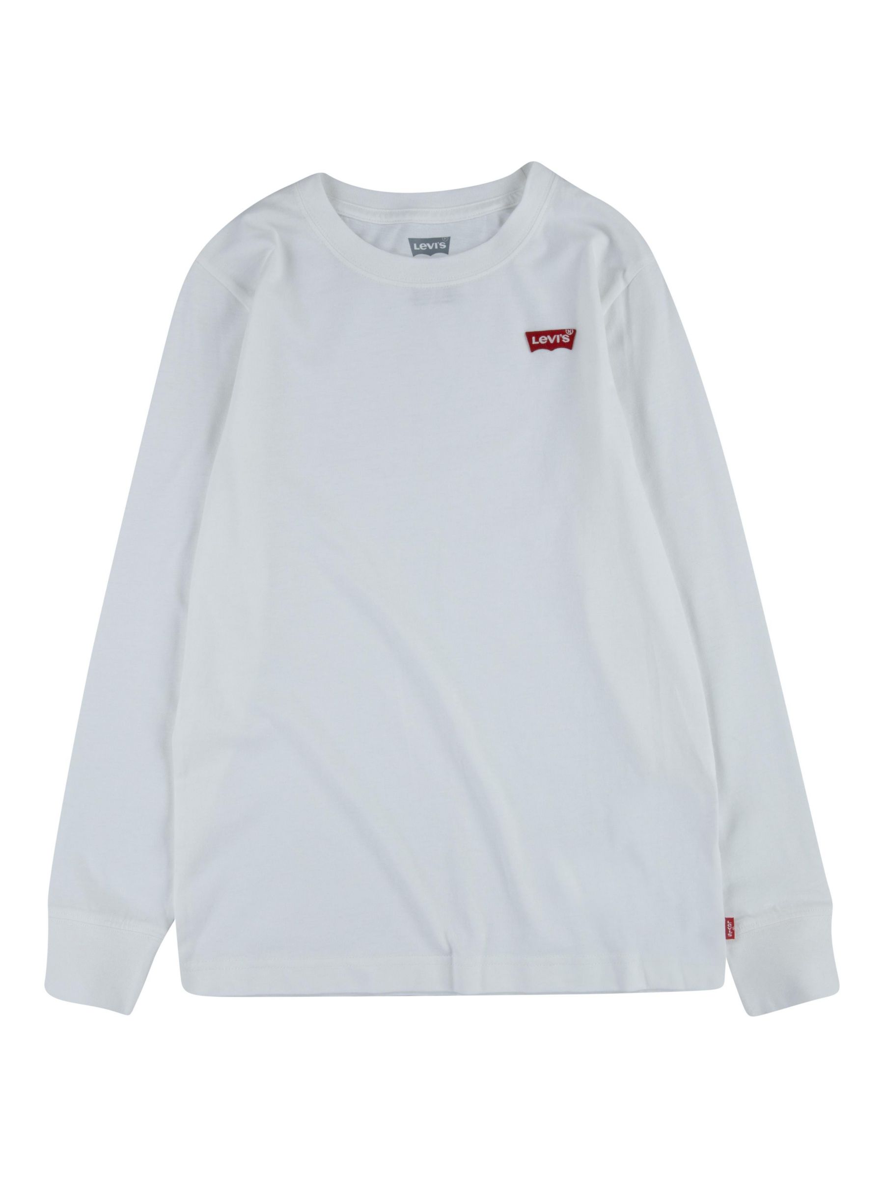 Levi's Kids' Mini Batwing Logo Long Sleeve T-Shirt, White