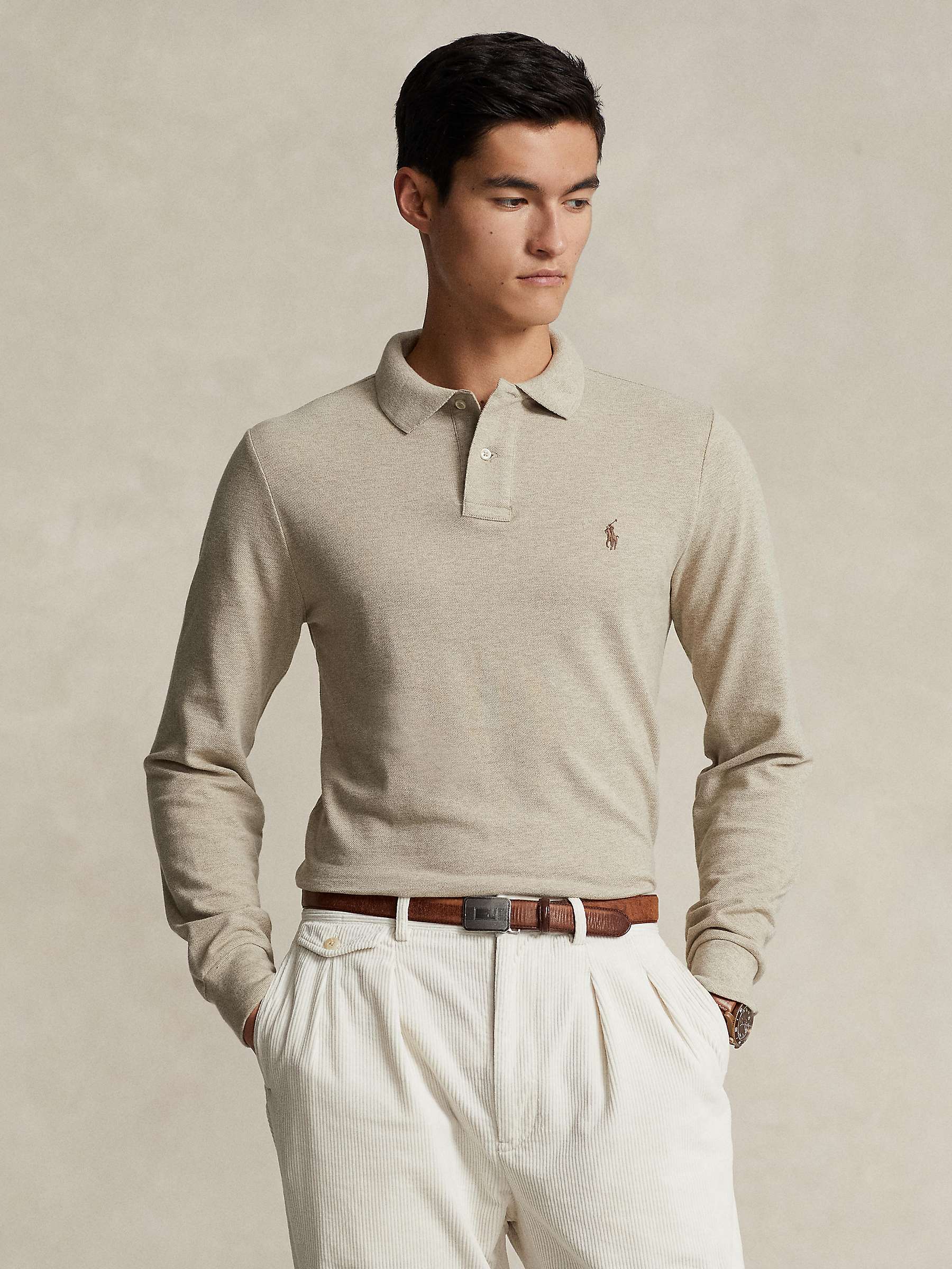 Buy Polo Ralph Lauren Custom Slim Fit Long Sleeve Polo Shirt Online at johnlewis.com