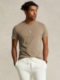 Polo Ralph Lauren Slim Fit Jersey Crew Neck T-Shirt, Dark Taupe Heather