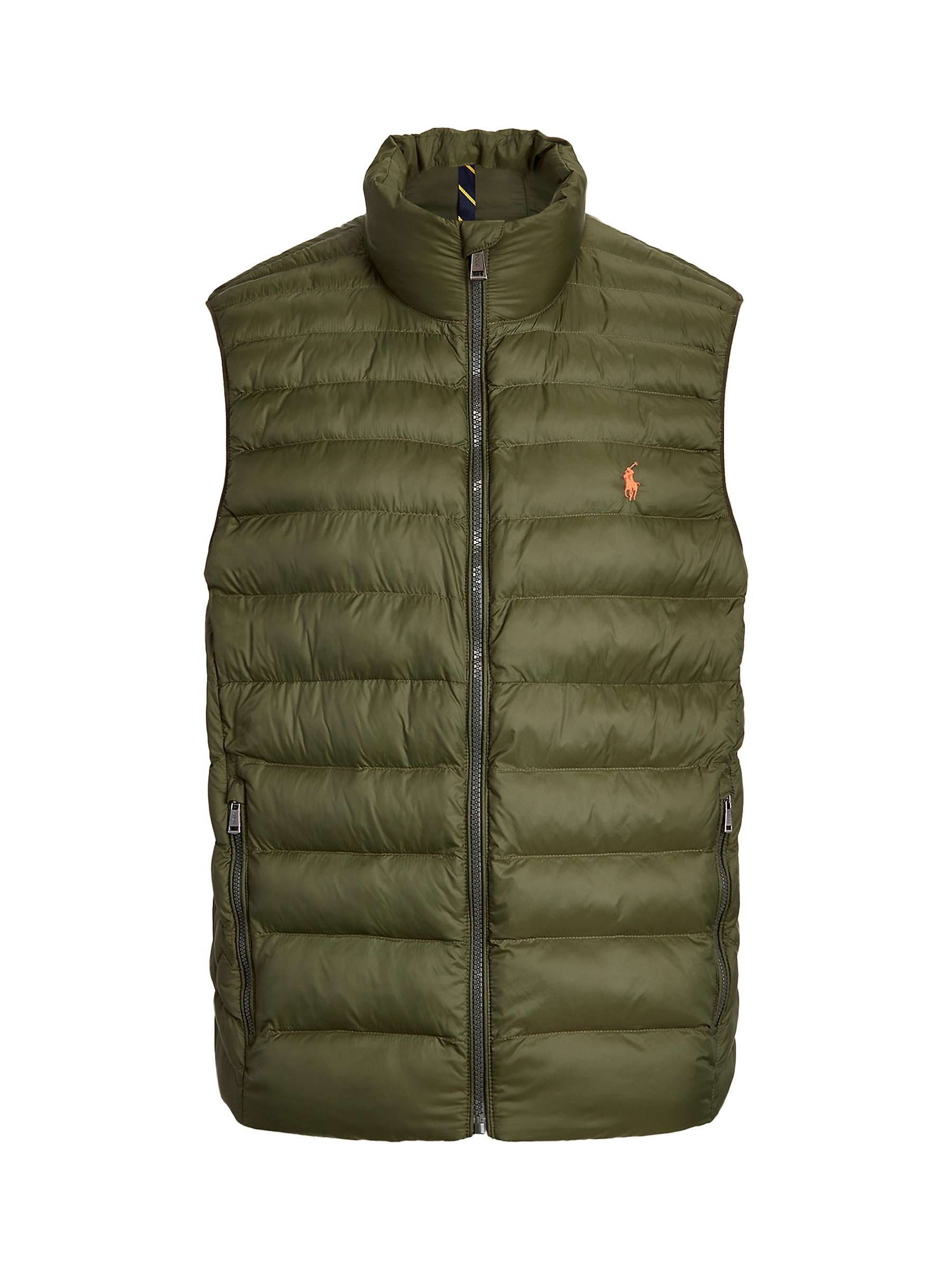Polo Ralph Lauren Terra Packable Recycled Fill Gilet, Olive at John ...