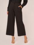 Adrianna Papell Pin Stripe Cropped Wide Leg Trousers, Black