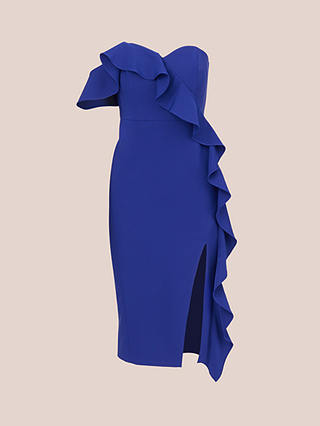 Aidan by Adrianna Papell Knit Crepe Cocktail Dress, Royal Sapphire