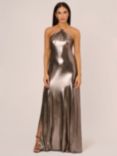 Aidan by Adrianna Papell Metallic Knit Maxi Dress, Gunmetal