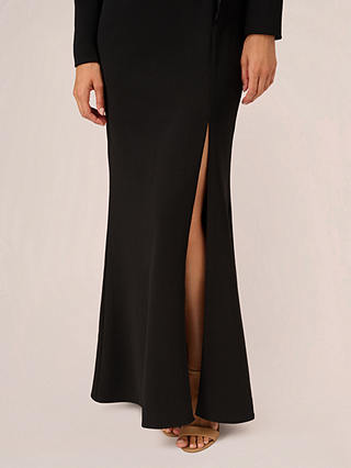 Adrianna Papell Jewel Buttons Maxi Tuxedo Dress, Black